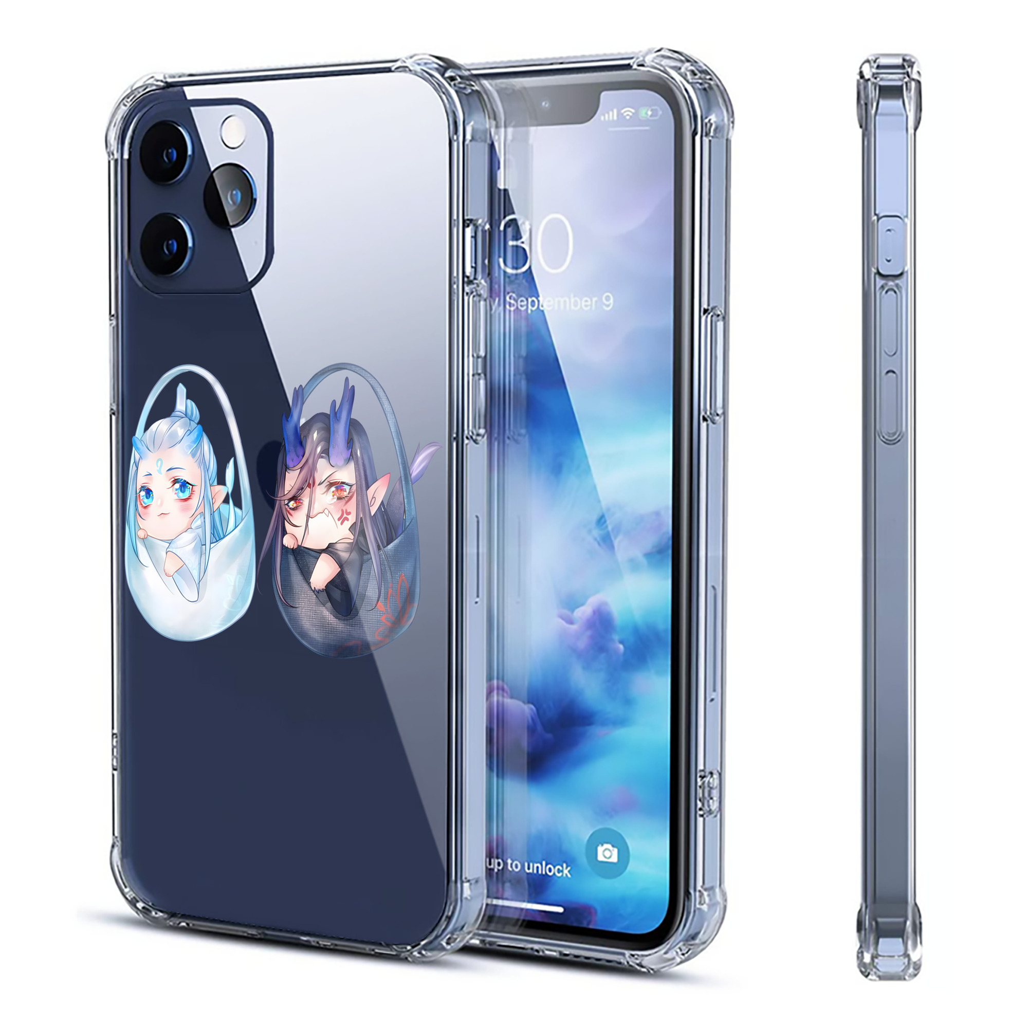 （画像用） Ne Zha 2 ナタ 魔童の大暴れ 【iPhone 12シリーズ対応】透明スマホケース（クリアソフトケース）